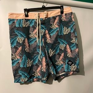 NWOT American Eagle Outfitters Tropical Swim Trunks L